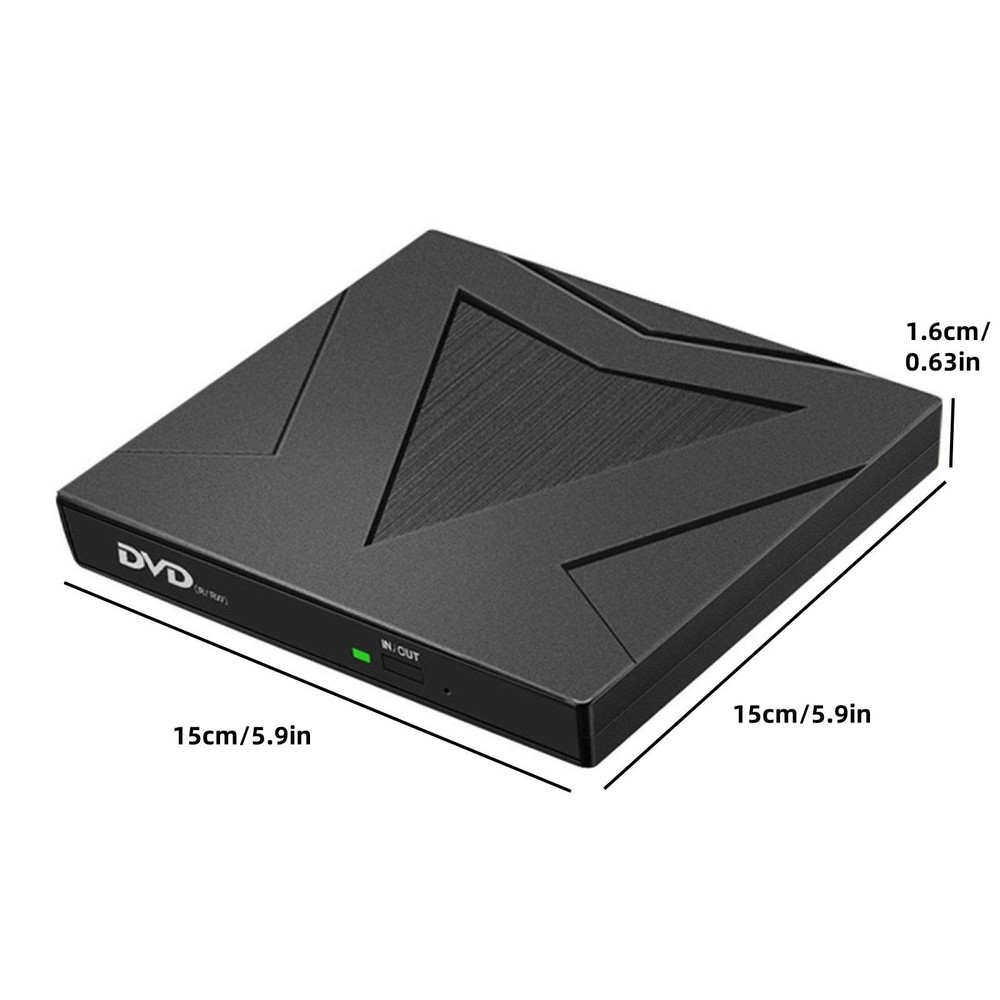 Plug-N-Play External DVD Drive For CD/DVD/VCD Formats Multi-DVD Compatibility
