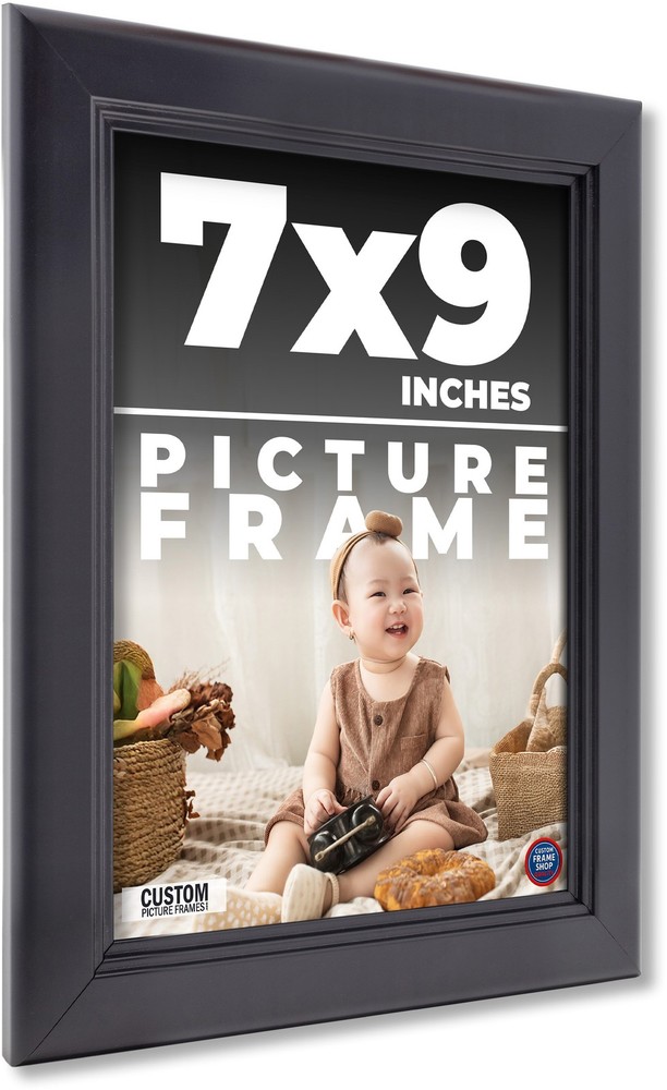 7x9 Frame Black Passaggi Solid Wood Picture Frame Width 1.5 Inches | Interior Fr