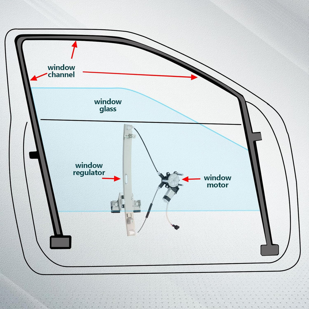 2005-2010 Dakota 2006-2008 Raider Front Right Window Regulator–Compatible