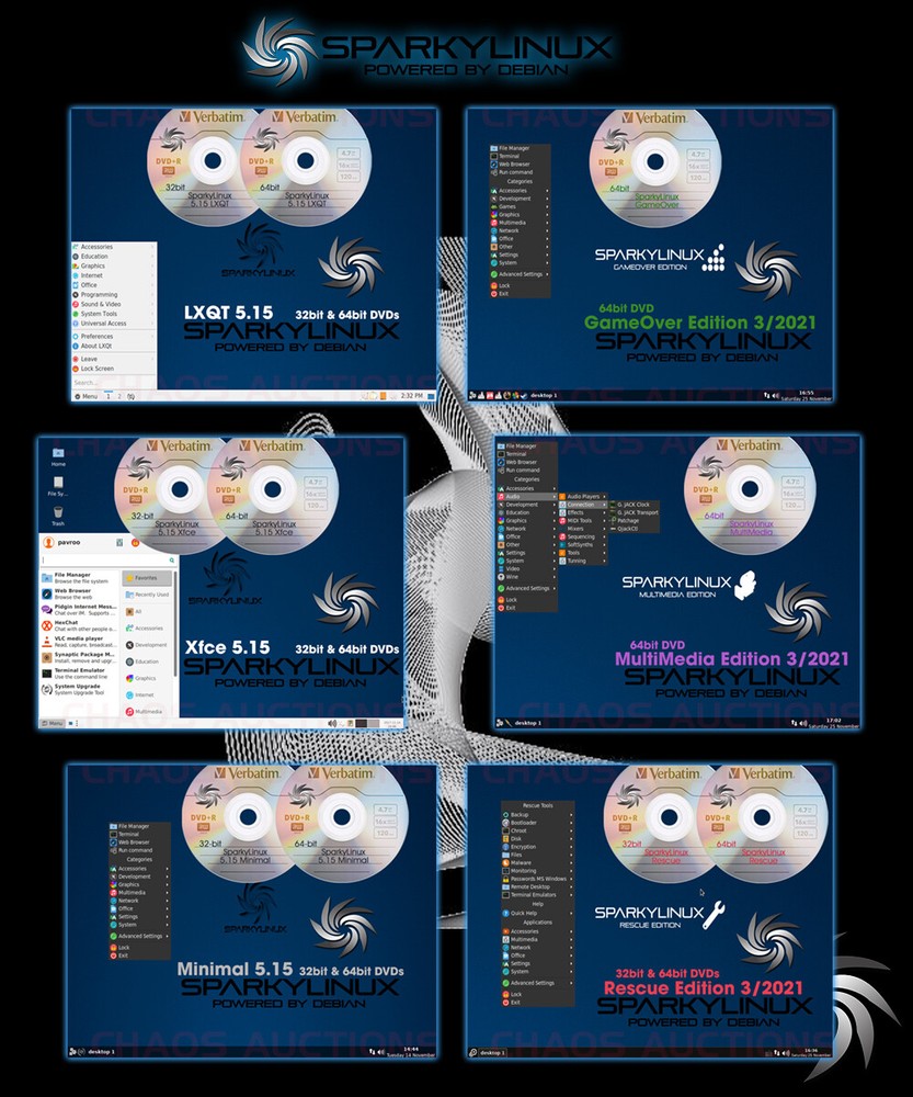 SparkyLinux INSTALL & LIVE DVDs
