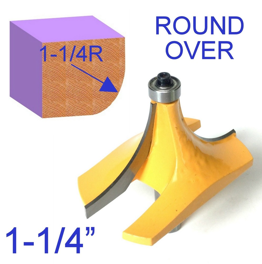 1pc 1/2" SH 1-1/4" Radius Round Over Router Bit S