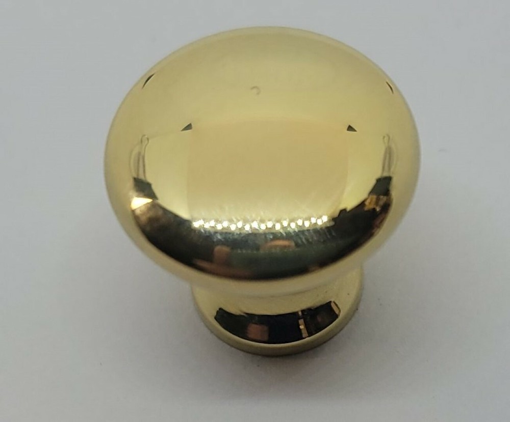 5/8" Round Polished Solid Brass Nickel BOOKCASE Knob pull desk small cabinet