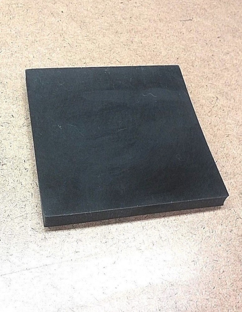 Neoprene Rubber Sheet  Solid 3/8" Thick x 4.25" Square - Mounting Pad  60 Duro