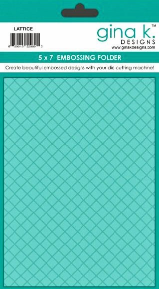 Gina K Designs Embossing Folder - Lattice
