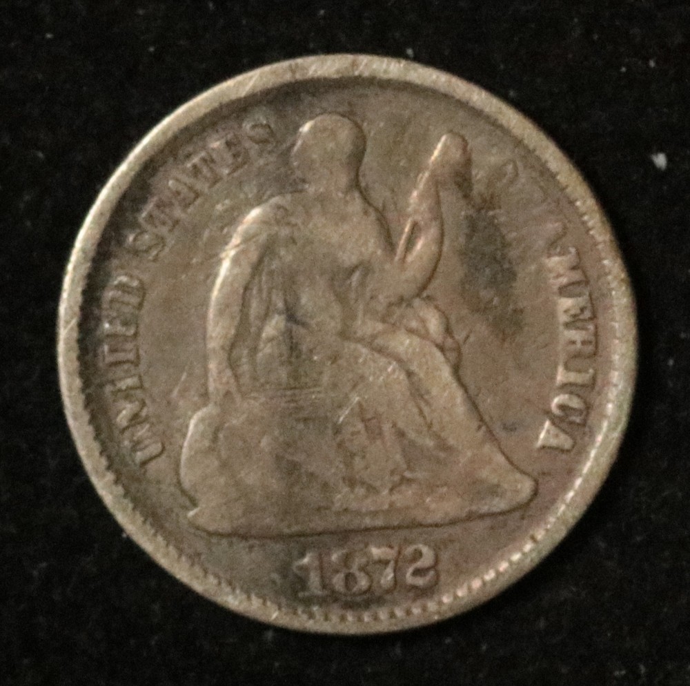 USA 1872-P Seated Liberty Half Dime - Silver