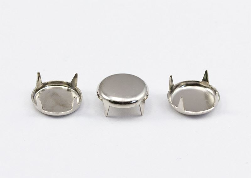 9mm Silver Spot Stud 4 Prongs Non Rusting  - 75 PCS