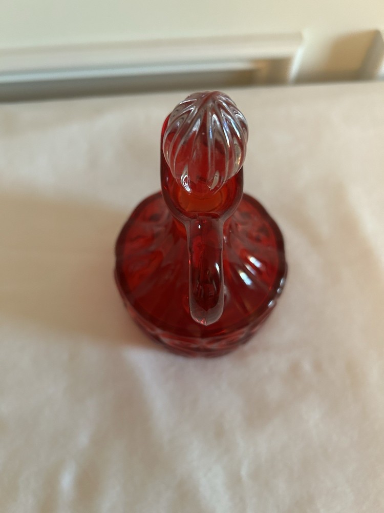 Fenton for L.G. Wright S Repeat Ruby Red Cruet with Clear Stopper MCM Vintage