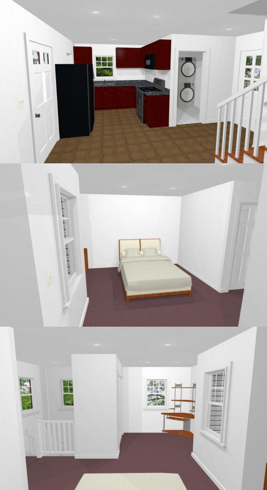 20x16 Tiny House -- PDF Floor Plan -- 616 sq ft -- Model 10