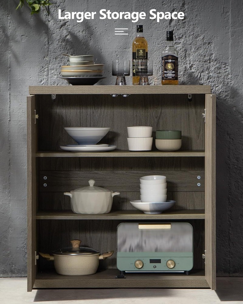 Buffet Cabinet with Storage Accent Sideboard Modern Credenza with Doors & shelf