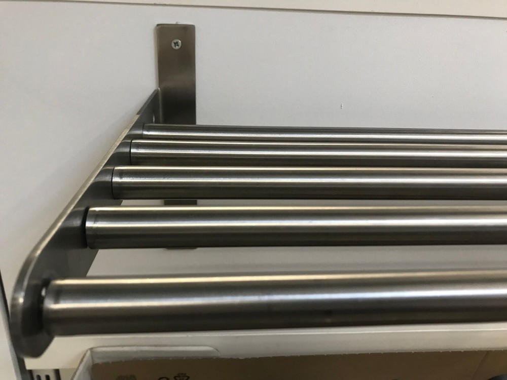 GRUNDTAL Kitchen Home Wall Shelf Rack Holder, Stainless Steel, Multi Use 60cm