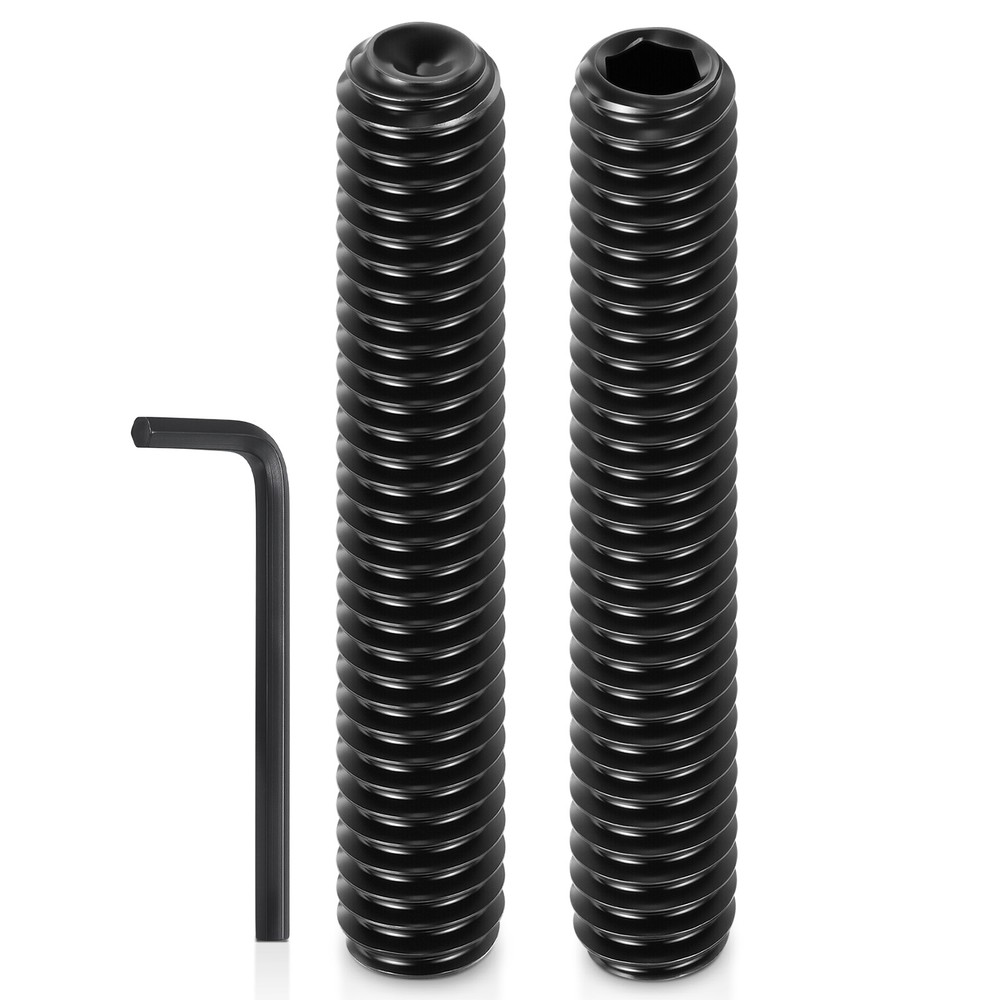 60Pcs Cup Point Socket Set Screws - [M3-0.5x16] Carbon Steel, Black