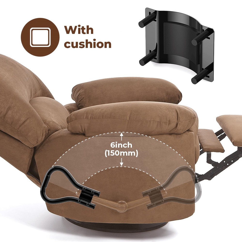 Modern Black Metal Recliner Handle Extender, Oversized Lever Extender for Eld...