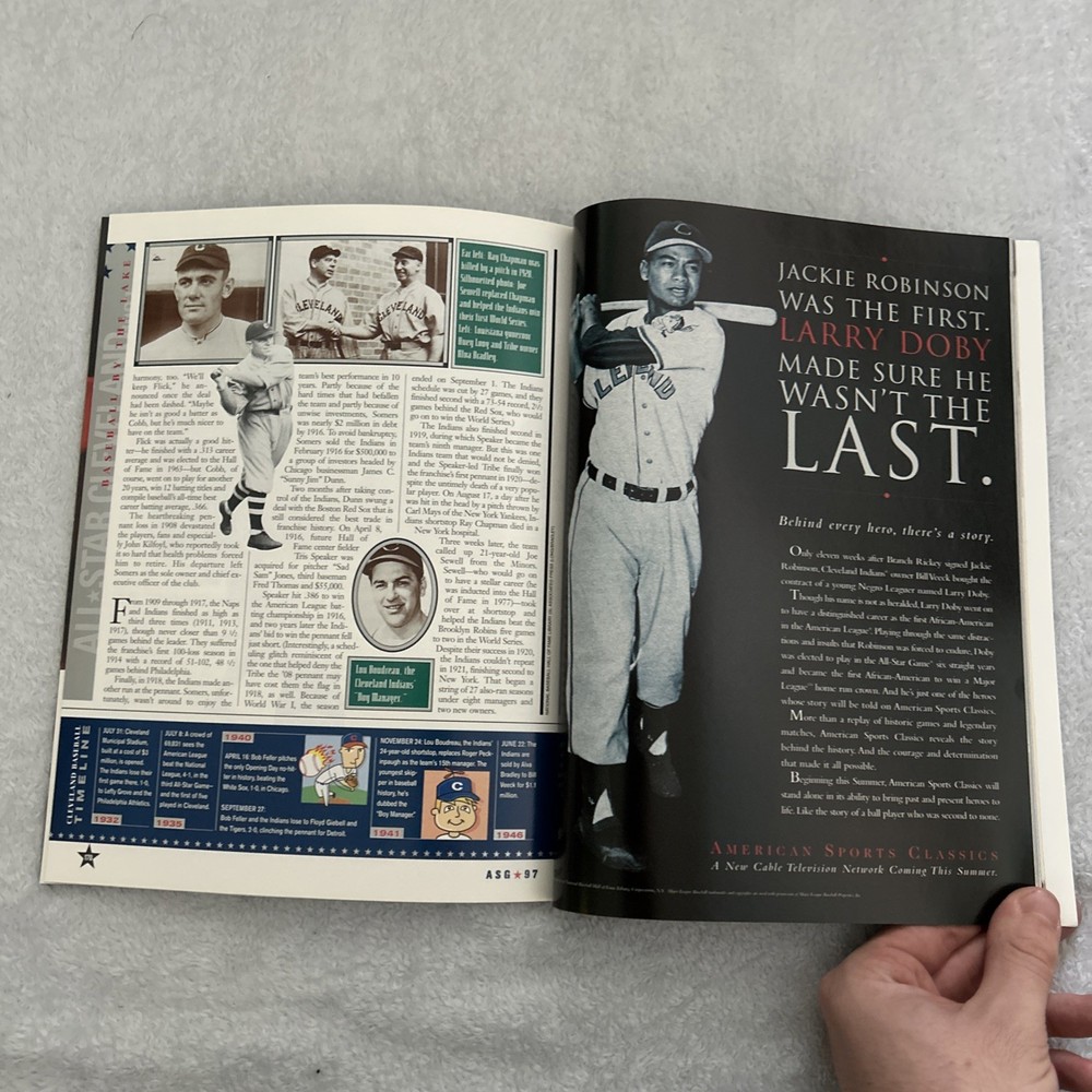 Nice 1997 All Star Game Program Cleveland Indians Excellent