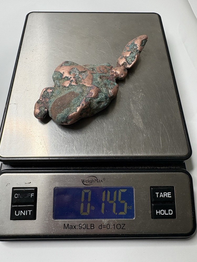Pure Solid Native Michigan Float Copper Mineral Display Specimen Upper Peninsula