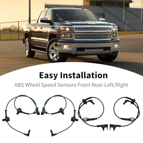 4Pcs 15229012 Front Rear Left & Right ABS Wheel Speed Sensor Replacement for