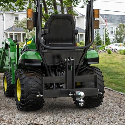 3 Point Hitch Receiver for Category 1 with 2" 3 point hitch receiver Black