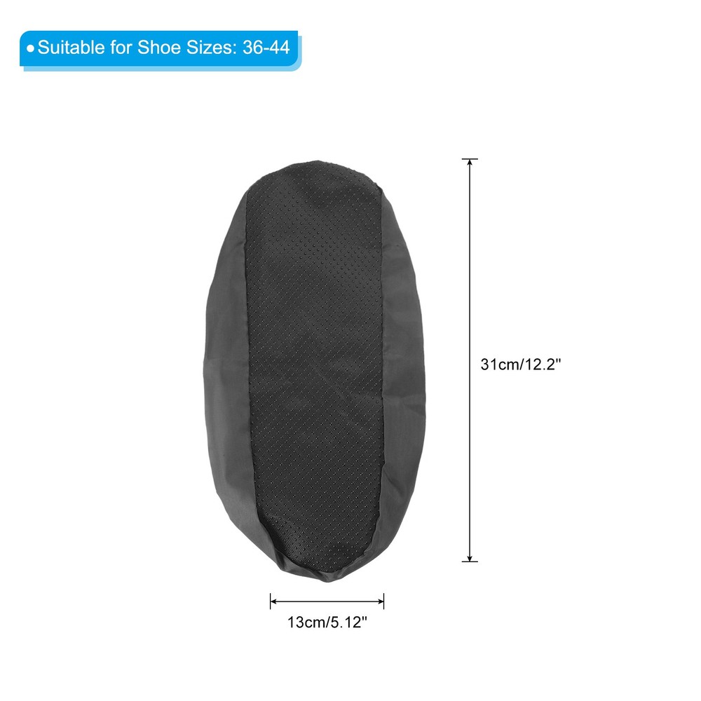 2 Pair Reusable Shoe Covers Washable Thickened Boot Shoe Covers Black