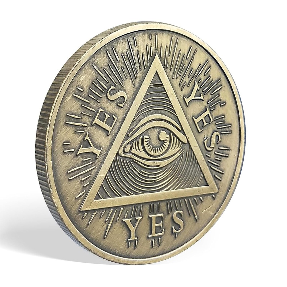 Yes No Challenge Coin Decision Maker Divination 1.38" X 0.12"