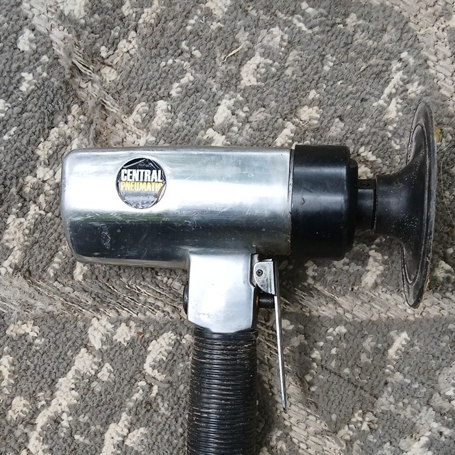 Central Pneumatic Disk Sander Model Central Pneumatic Silver Black Air Tool