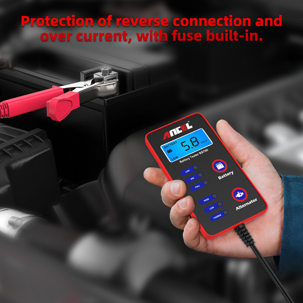 ANCEL BST60 12V Car Battery Tester Alternator Charging Charge Voltage Analyzer