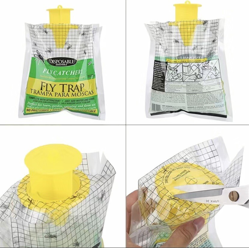 5 Pack Disposable Fly Trap Catch Flies