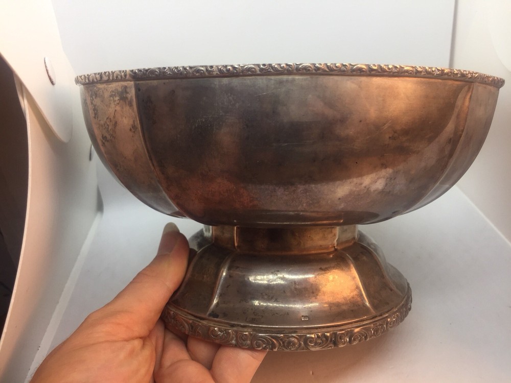 Vintage 1920s Czech 800 Silver Footed Bowl GUC