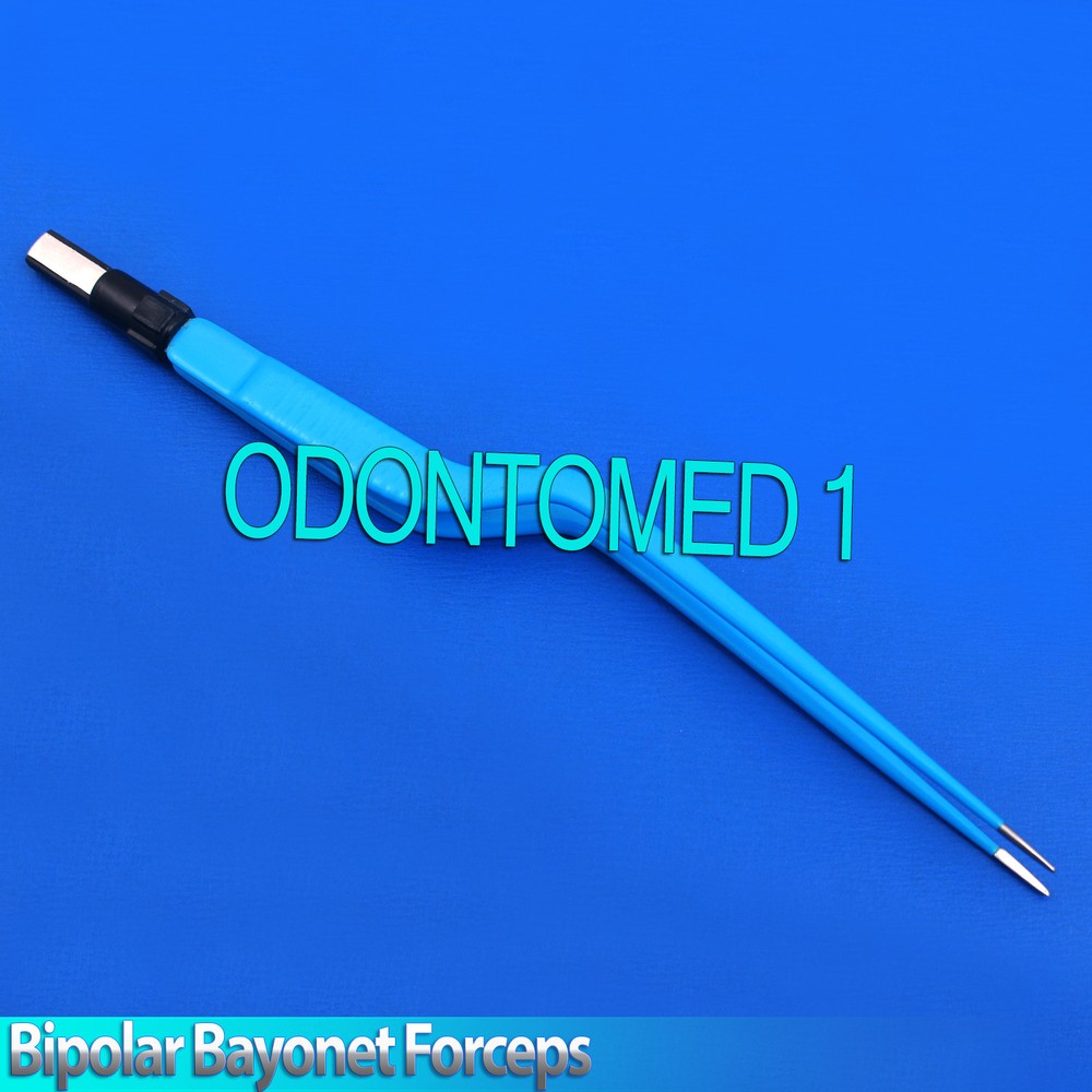 Bipolar Bayonet Forceps 8" ReUsable Electrosurgical Instruments EL-012