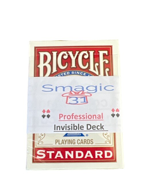 Invisible Deck Professional RED Bicycle Cards Magic Trick over 1000 Sold!