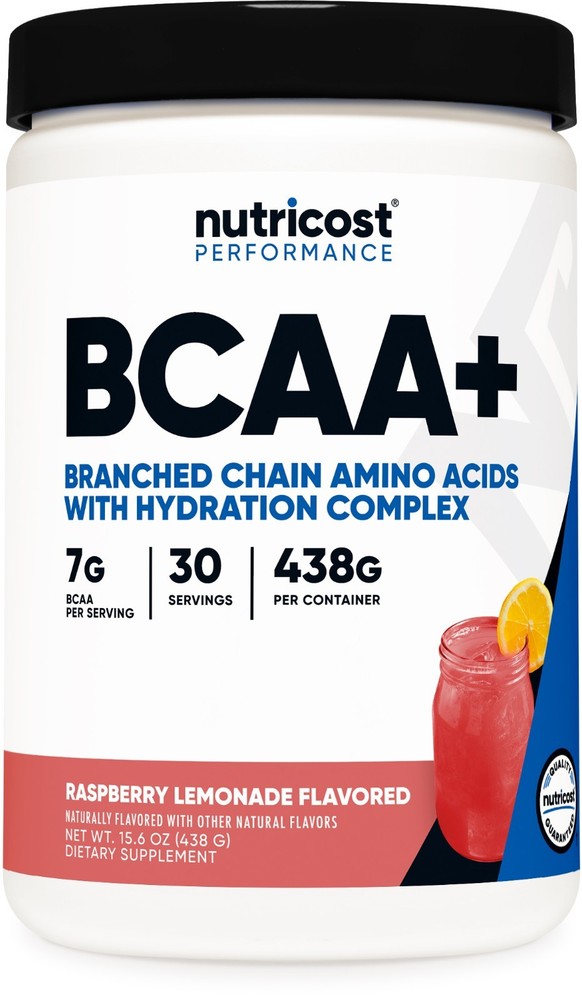 Nutricost BCAA+ Hydration Powder (Raspberry Lemonade) 30 Servings