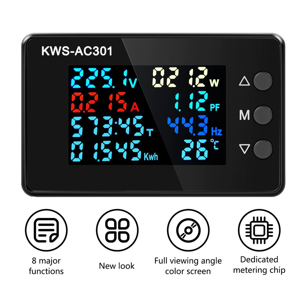 AITIAO Digital Display AC Multimeter 100A with Open Current Transformer