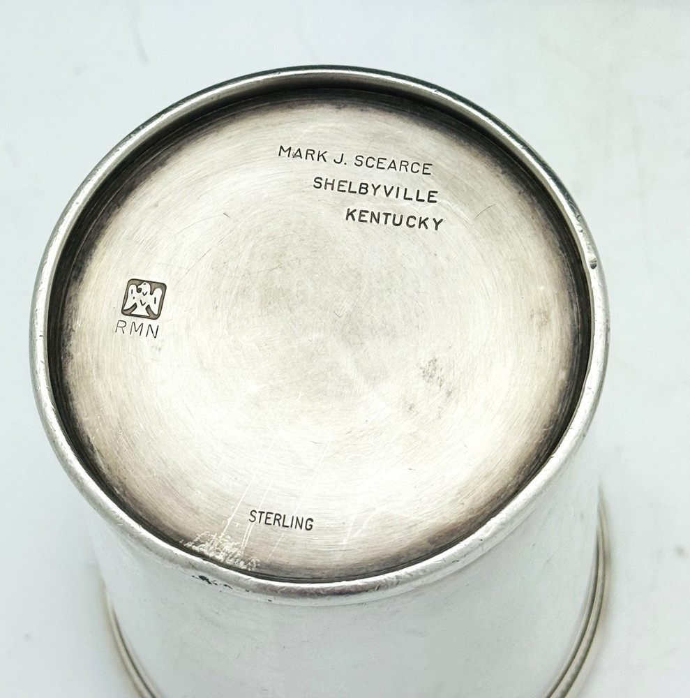 Mark Scearce Sterling Silver Mint Julep Cup Richard NIXON 3 3/4"