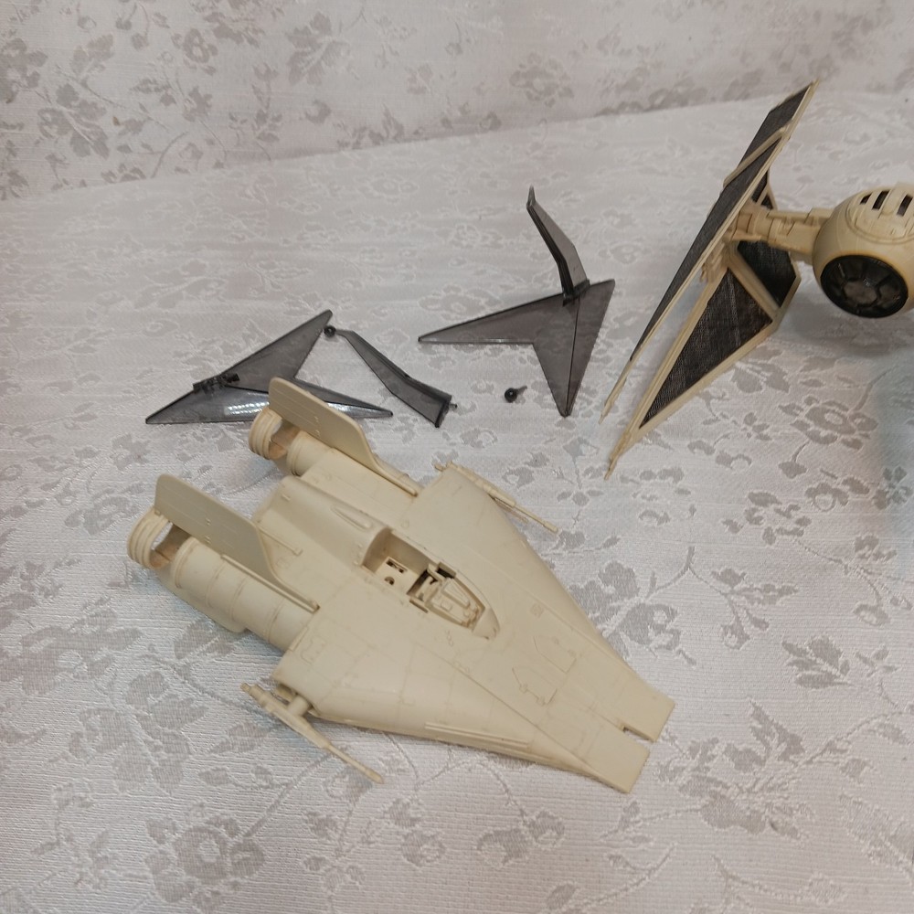 MPC Star Wars ROTJ 1/51 TIE Interceptor & 1/48 A-Wing Snap Kits Missing Pieces