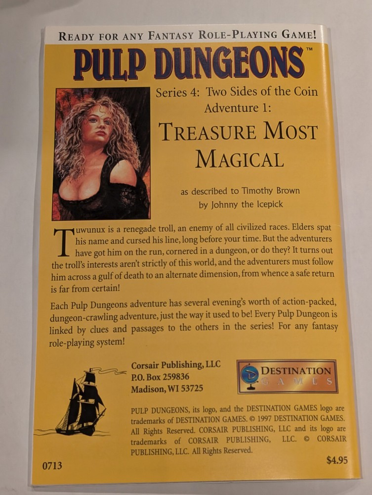 Pulp Dungeons Treasure Most Magical - Adventure Module Generic / Any RPG Nice!