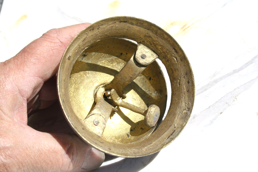 Antique Solid Brass Shop General Store Table Top Bell