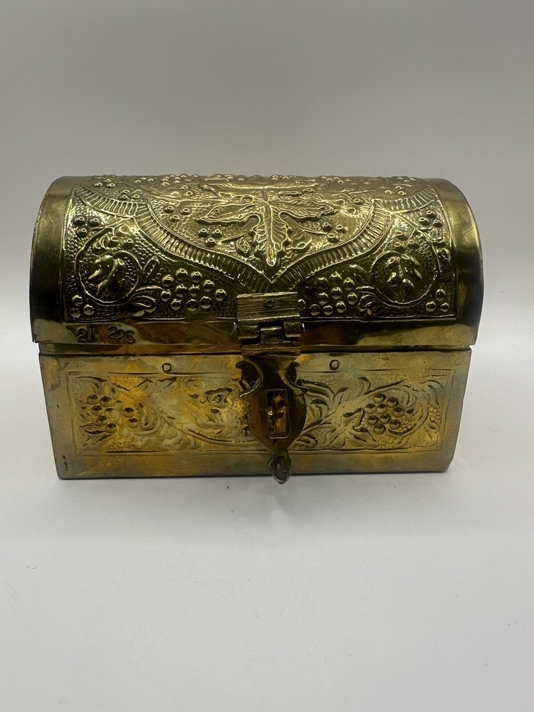 Vintage brass ornate chest