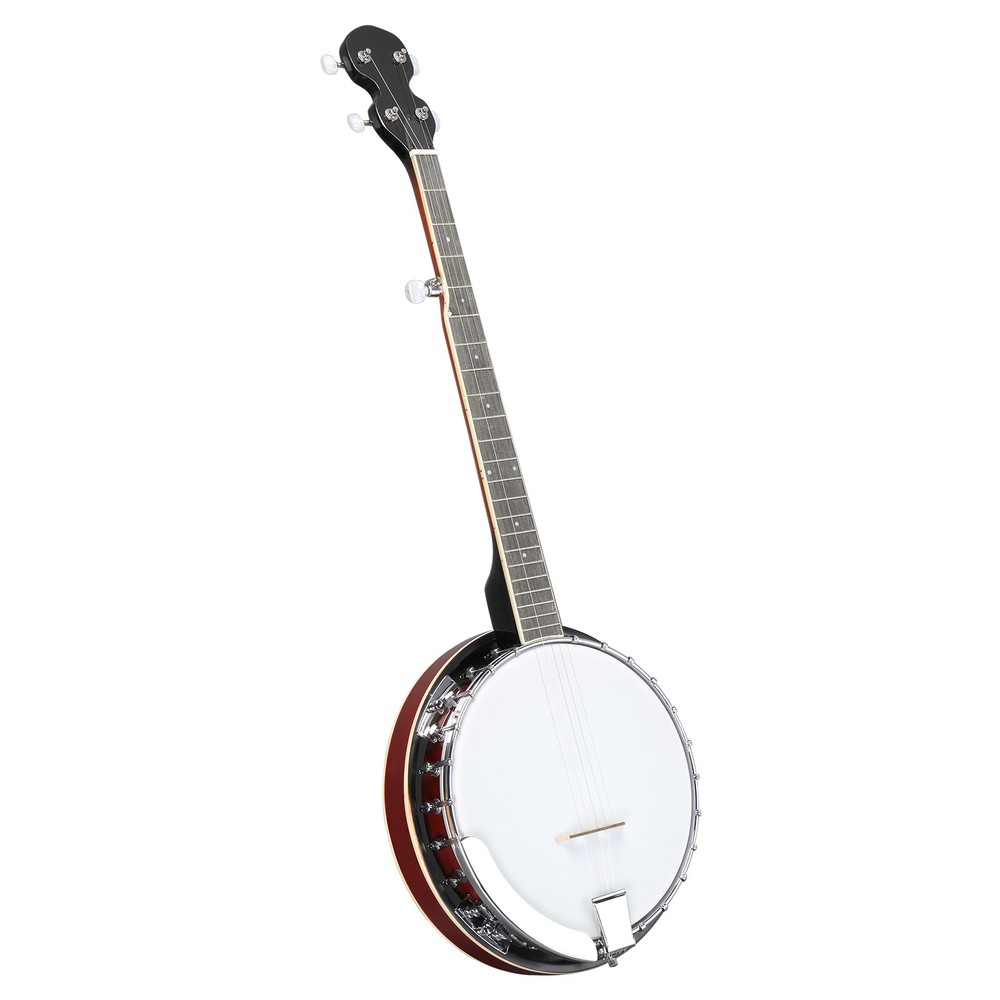Full Size 5 String Banjos Set with Closed Solid Sapele Back Premium Neck