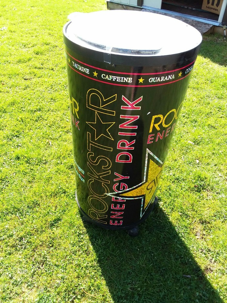 Rockstar Energy Drink Refrigerator Cooler Used