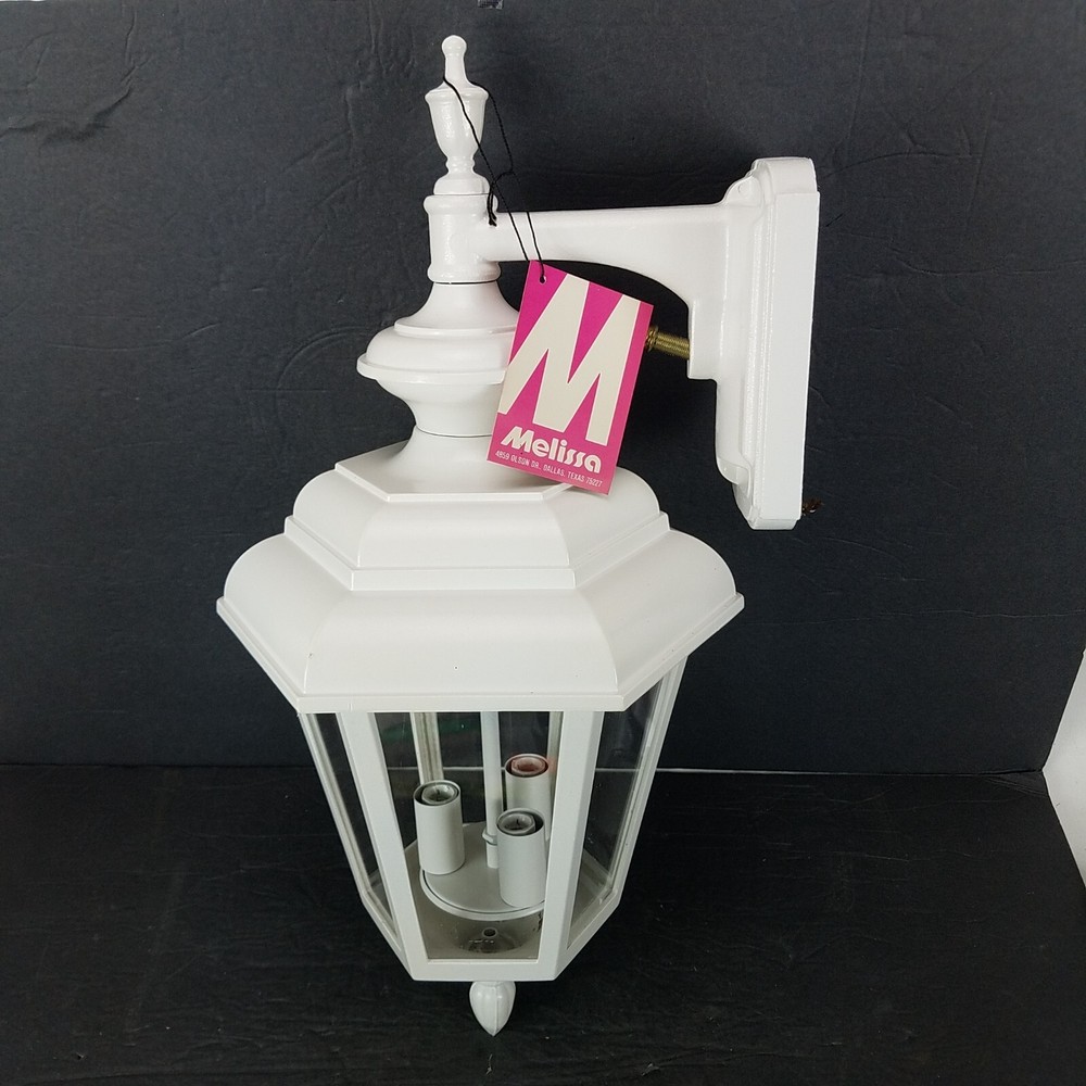 Melissa 3 Light Outdoor Lantern Wall Mount Aluminum White