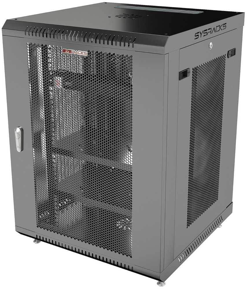 15U Wall Mount Server Rack Network Cabinet Locking Av Data Enclosure VENTED DOOR