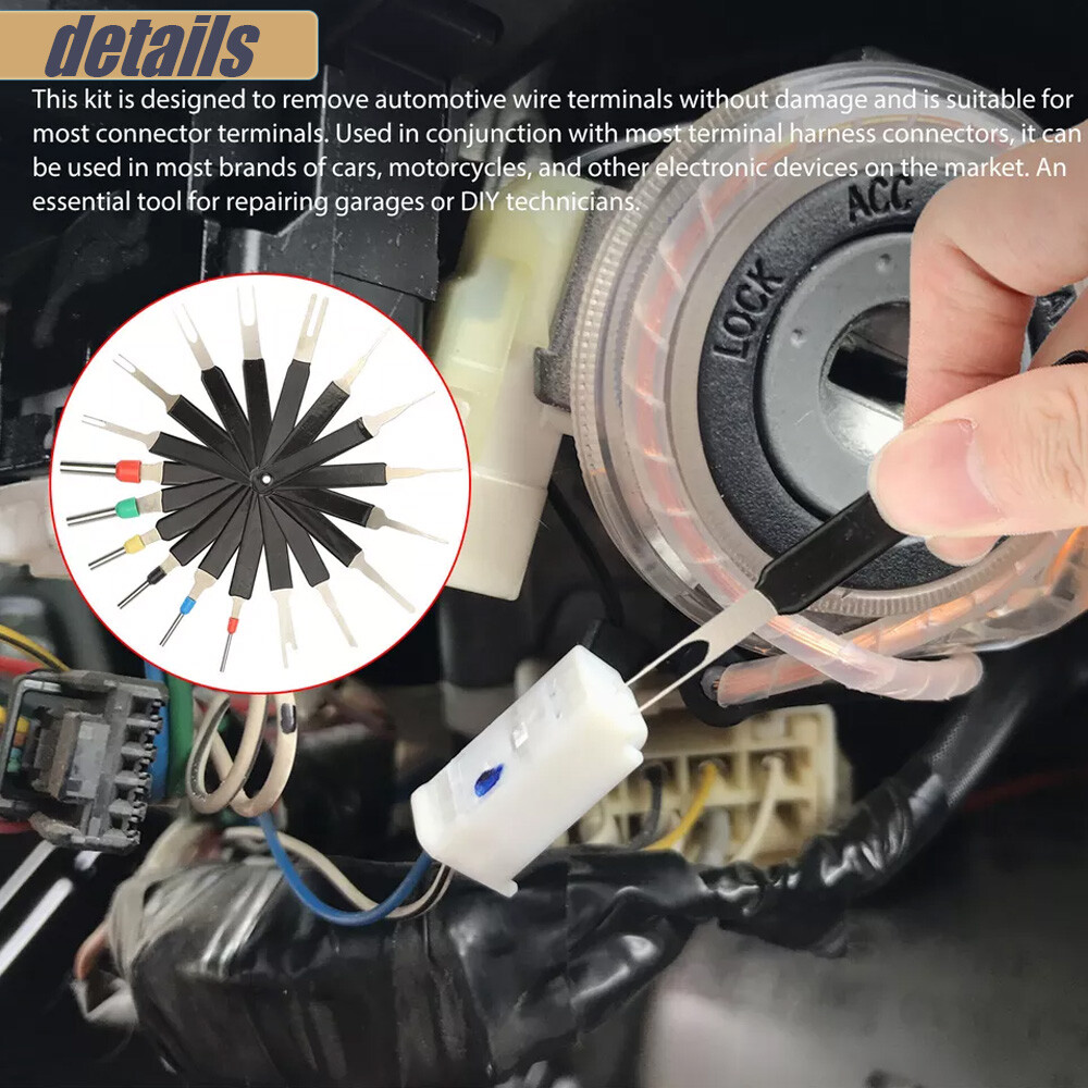 18PCS Car Terminal Removal Tool Kit Wire connector Pin Release Extractor Puller