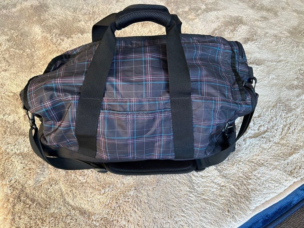 Coleman Duffle Bag, Black / Check Pattern