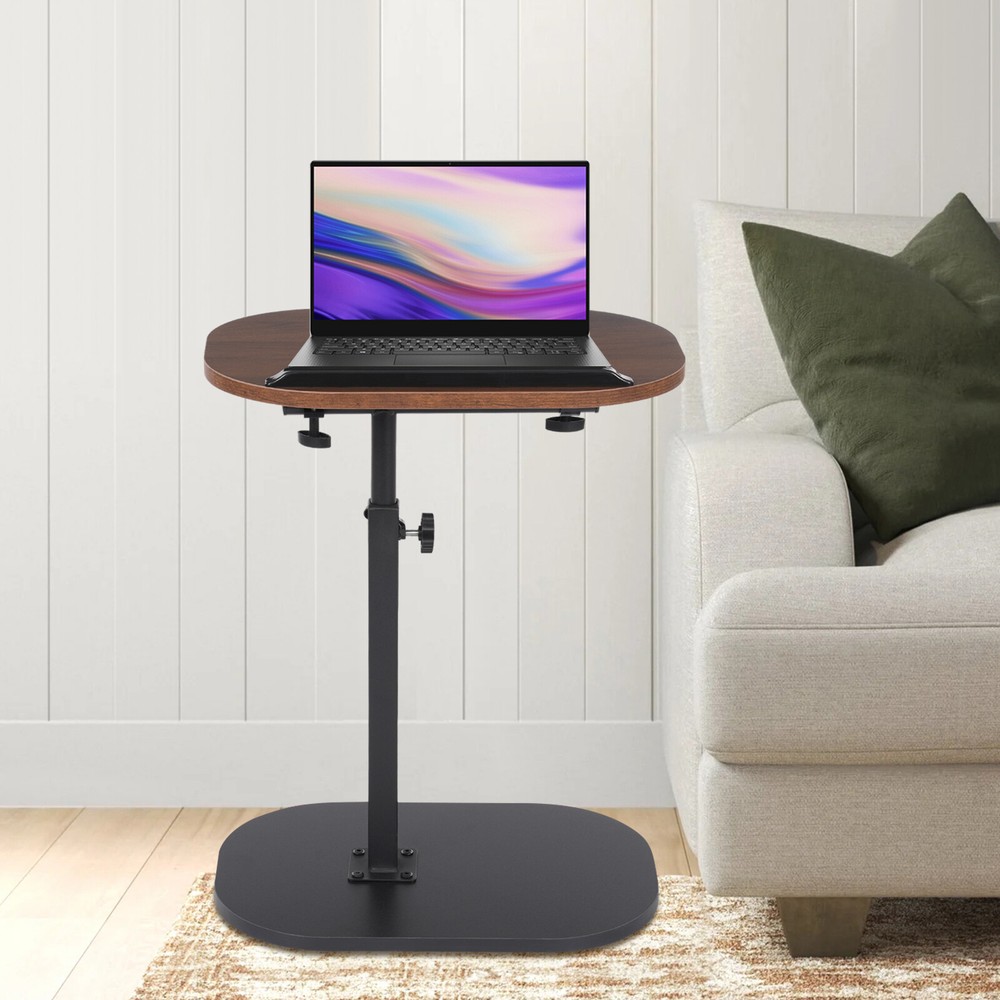 C-shaped Side Table Sofa Table for Living Room+Study Height Adjustable SideTable