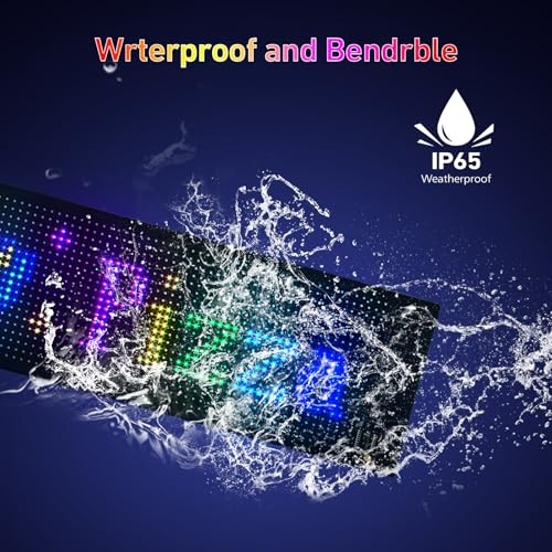 Programmable LED Signage System: 13.7"x4.01" Bluetooth Flexible 13.7X4.01 Black