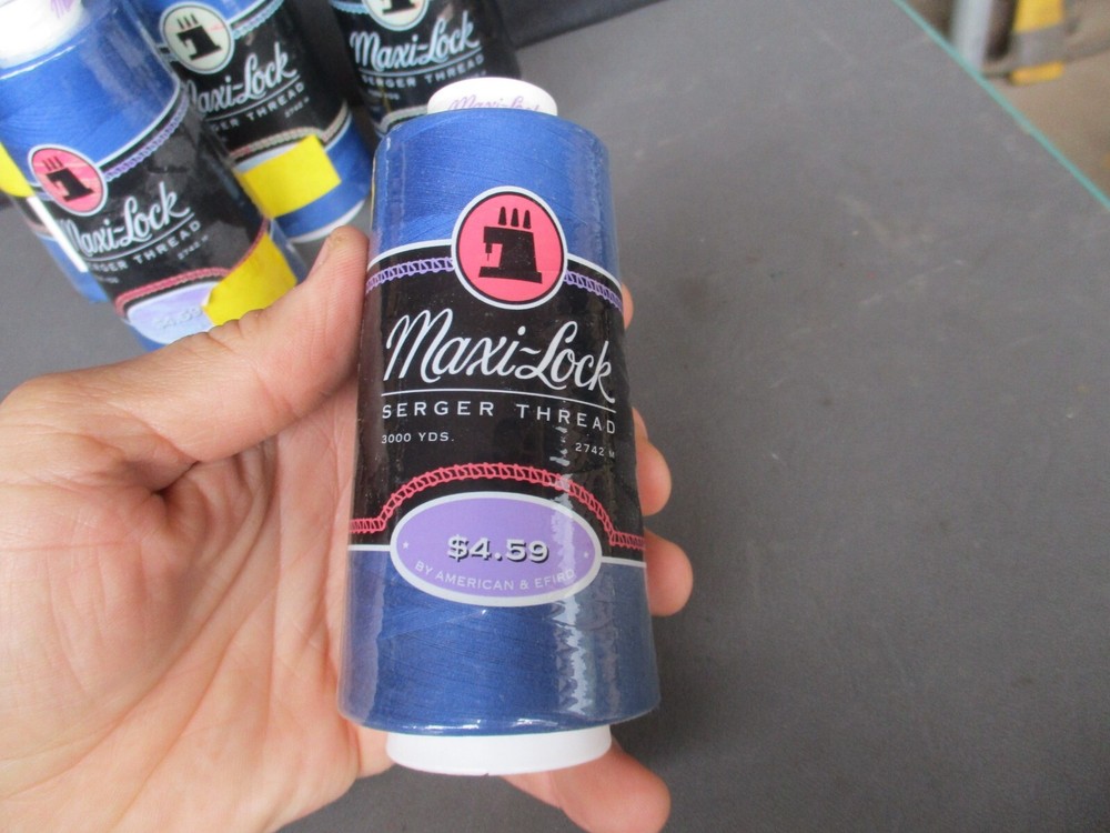 Maxi-Lock BLUE Serger Thread, 3000 yards, Tex 27, Unused Spool