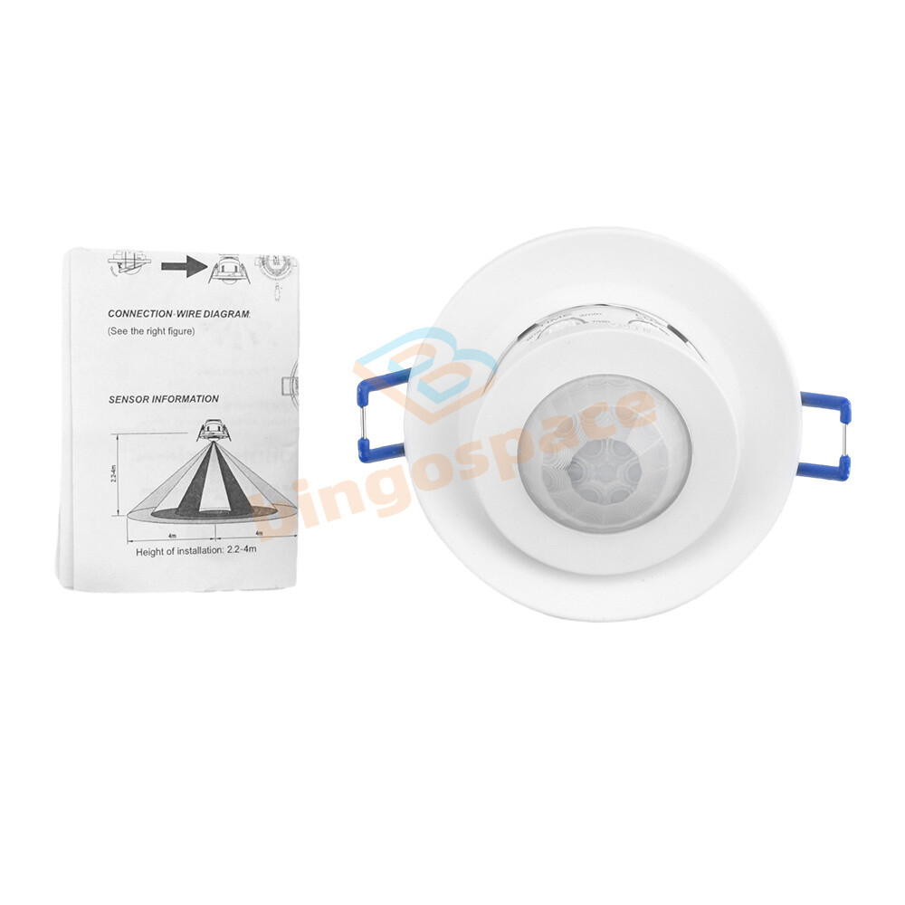 AC220-240V PIR Motion Sensor Detection Embedded Rotary Sensor 360° Motion Sensor