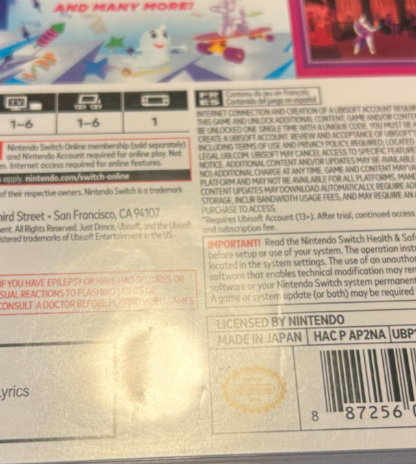 Just Dance 2019 Nintendo Switch *** REPLACEMENT CASE ONLY ***