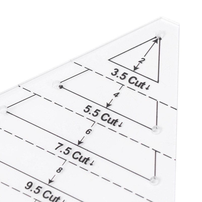 Equilateral for Triangle Sewing Ruler Drawing Drafting MeasureTemplate DIY Cloth