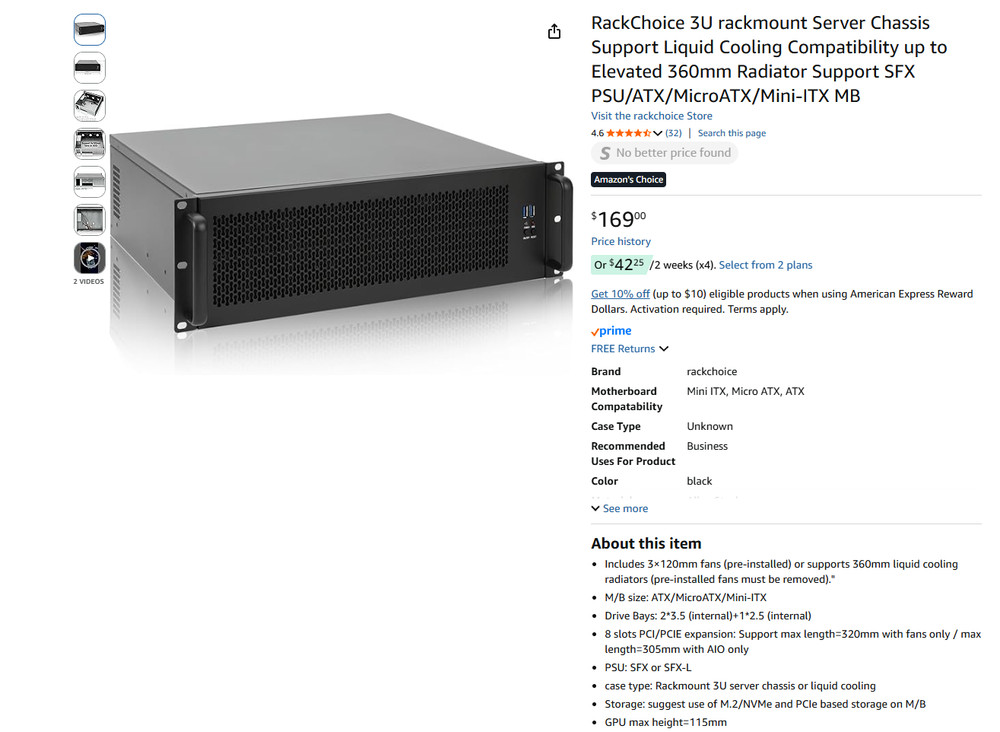 RackChoice 3U rackmount Server Chassis Support Liquid Cooling #2705X R7