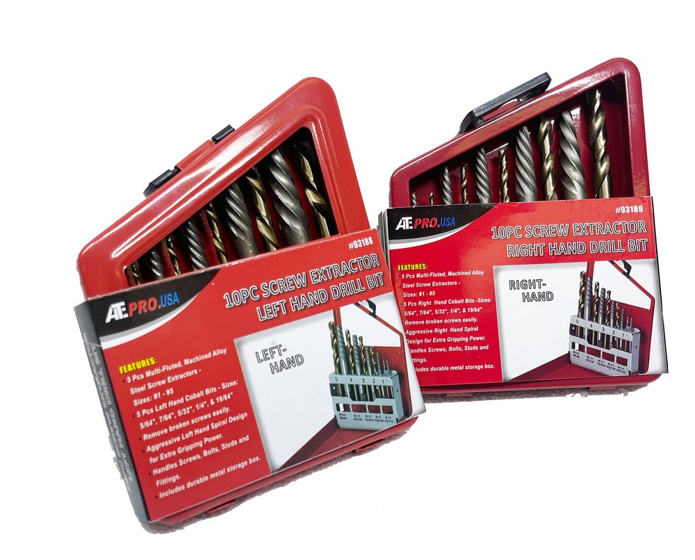 20pc Screw Extractor Right/ Left Hand Cobalt Drill Bit Set Easy Out Broken Bolt