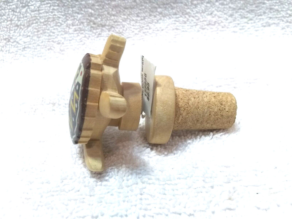 Wine Cork With Spring Turtle Hand Painted Great Vintage Condition